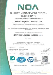 ISO 9001 Certificate (NOA)