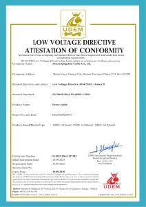 Low Voltage Directive Attestation (EU)